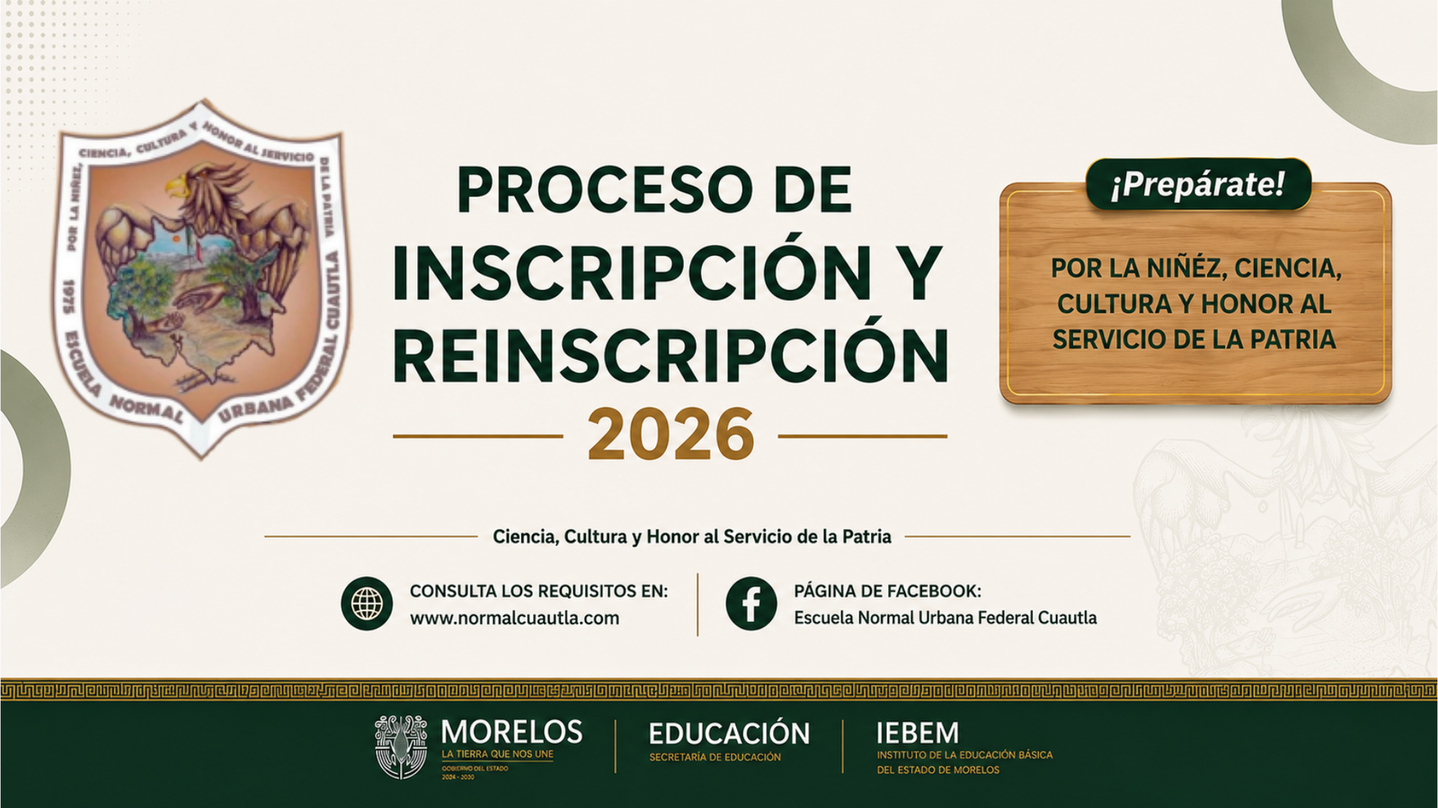 Proceso de inscripcion y reinscripcion ENUFC 2026